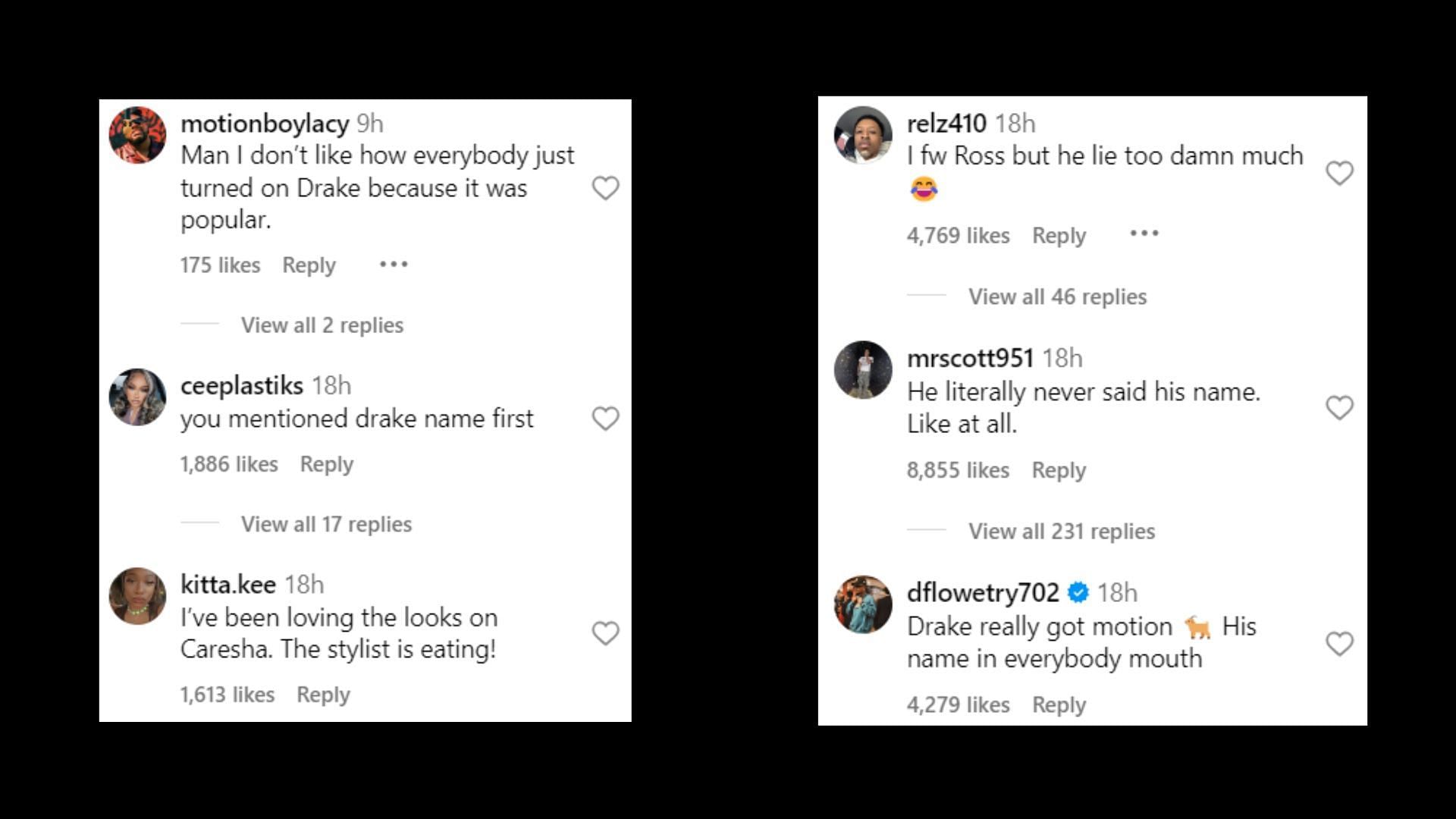 Online reactions (Image via Instagram/theshaderoom)