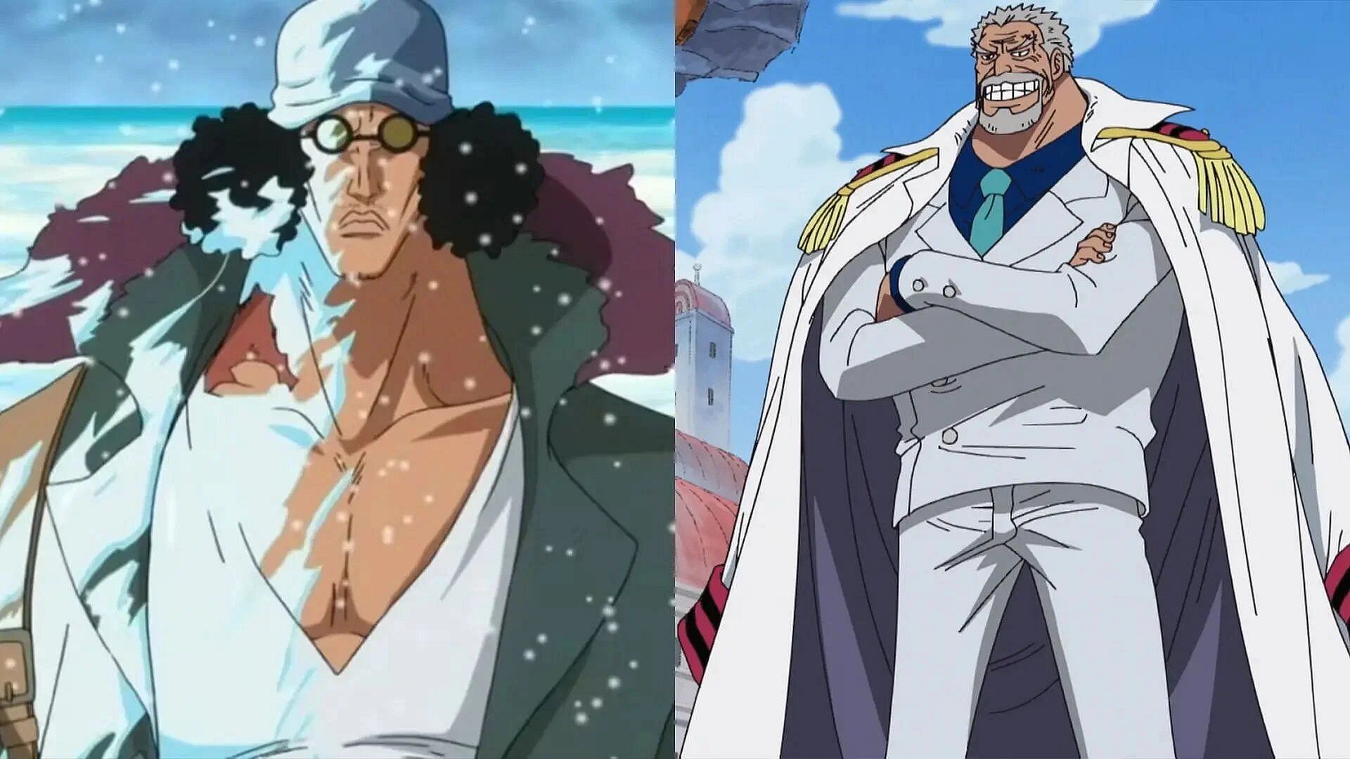 Kuzan and Garp as seen in the anime (Image via Toei Animation).