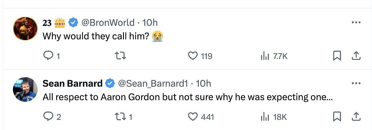 Reactions to Gordon's comments