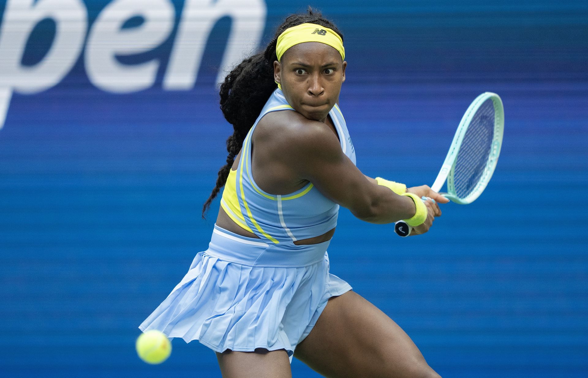 Coco Gauff in action at the US Open (Picture: Getty)