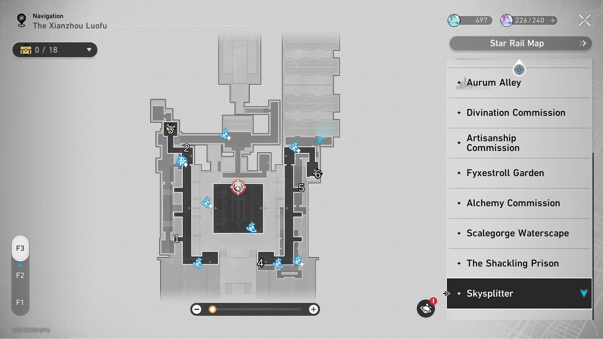 All floor three treasure chest spots (Image via HoYoverse)