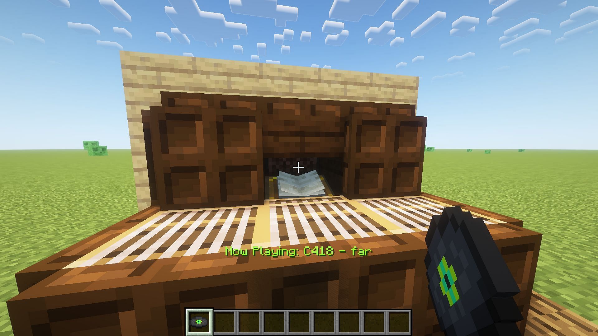 Music discs can be used to enjoy tunes from the piano without needing to press any "keys" (Image via Mojang)