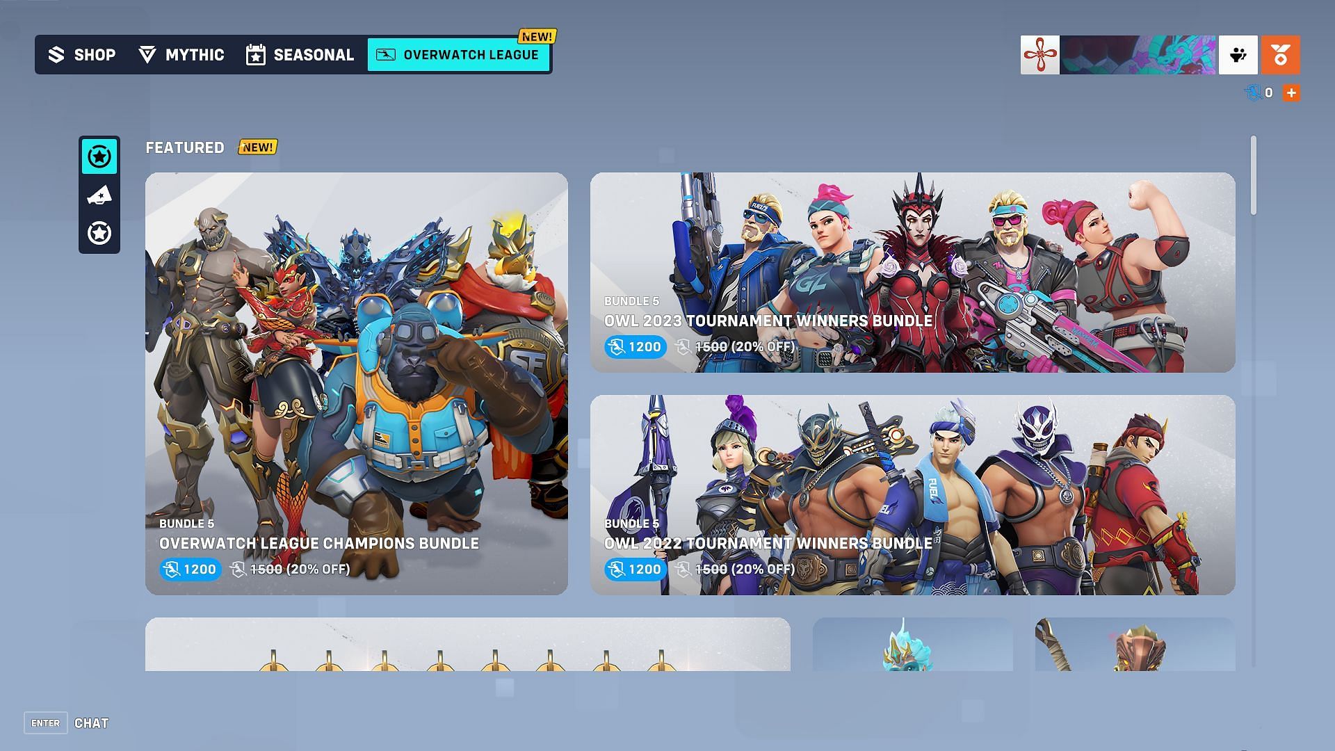 Overwatch League Collections arrives in Inventory Sale (Image via Blizzard Entertainment)