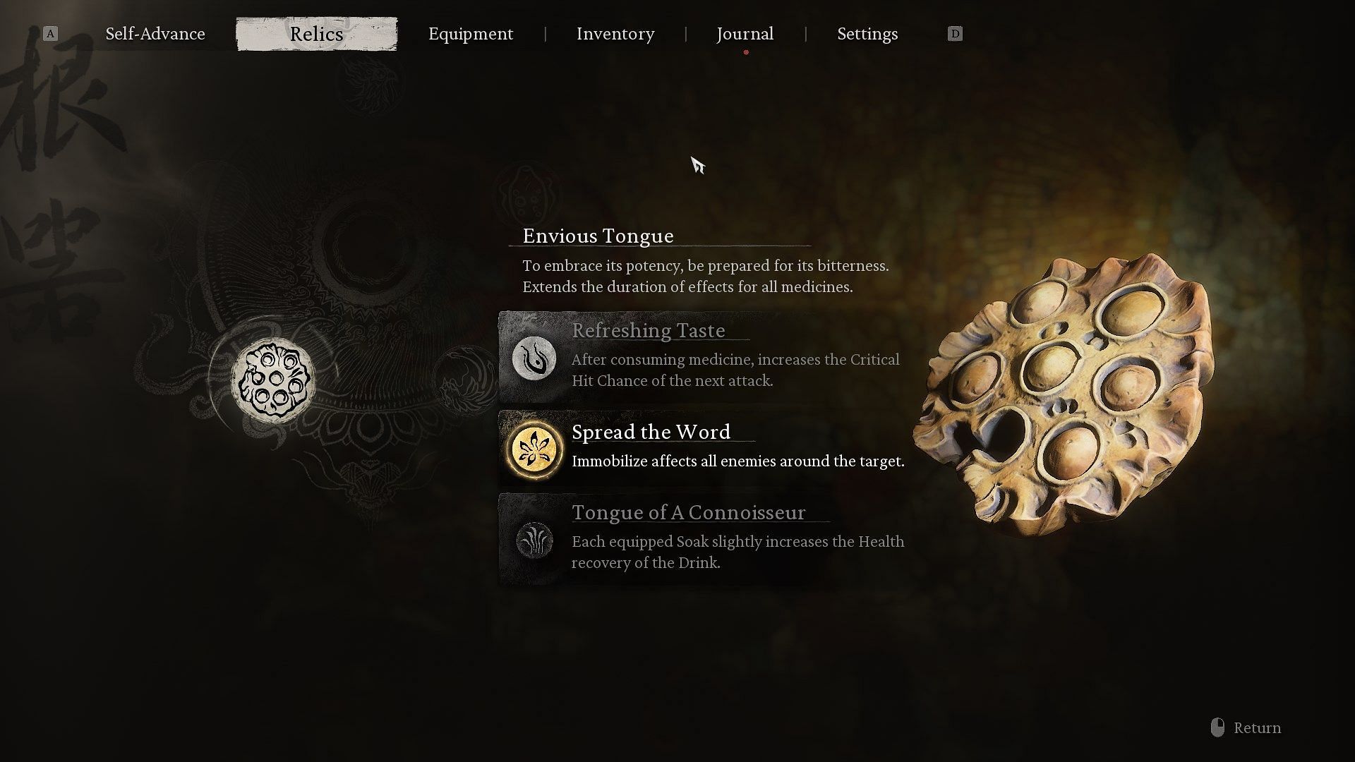 Envious Tongue Relic (Image via GameScience)