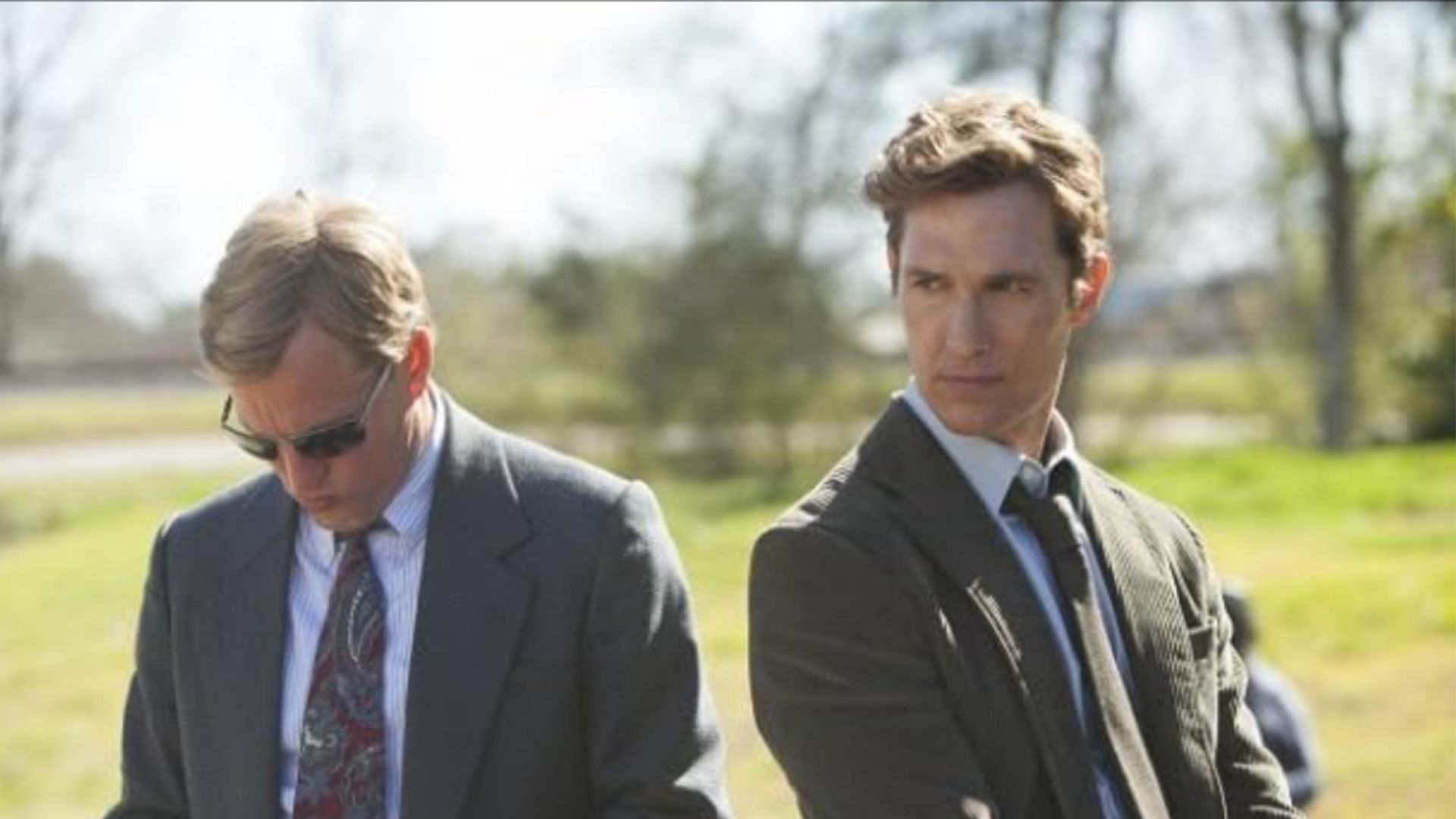 Matthew McConaughey and Woody Harrelson in True Detective (2014) (image via HBO)