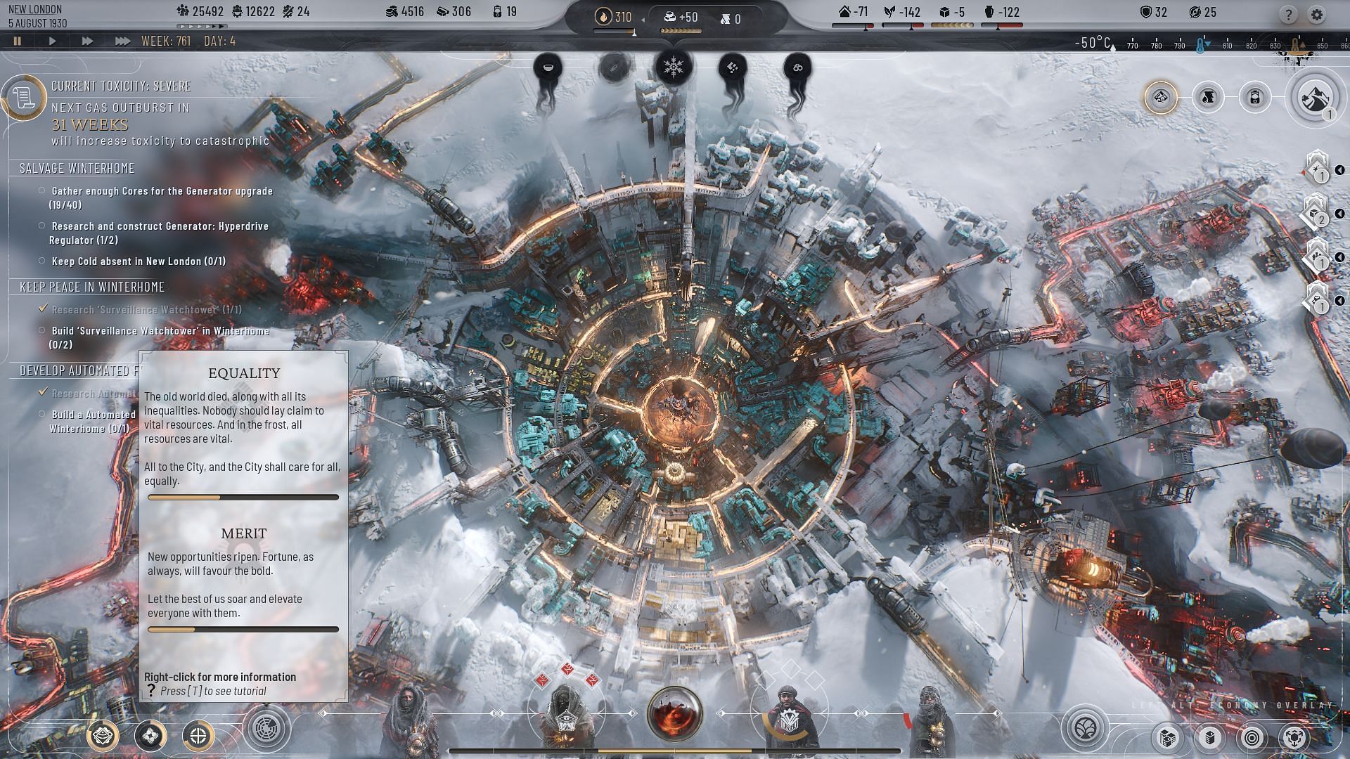 One of the most important beginner tips and tricks for Frostpunk 2 is to keep a check on ideologies (Image via 11 bit studios)