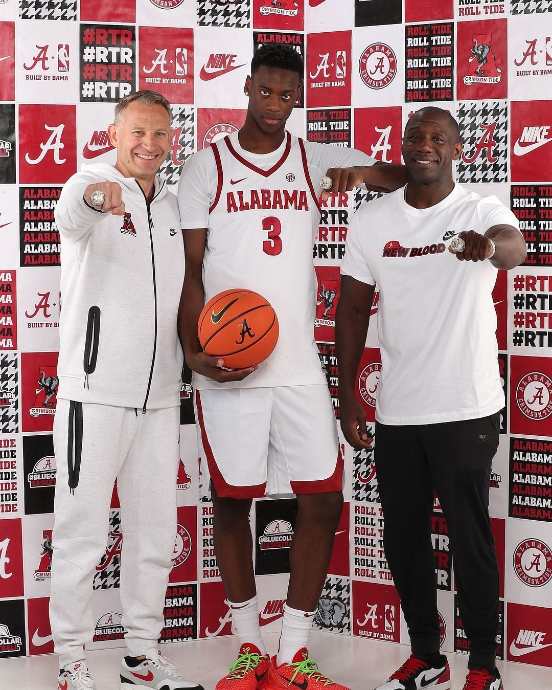 A.J. Dybantsa shares snaps from his latest visit to Nate Oats&#039; Alabama