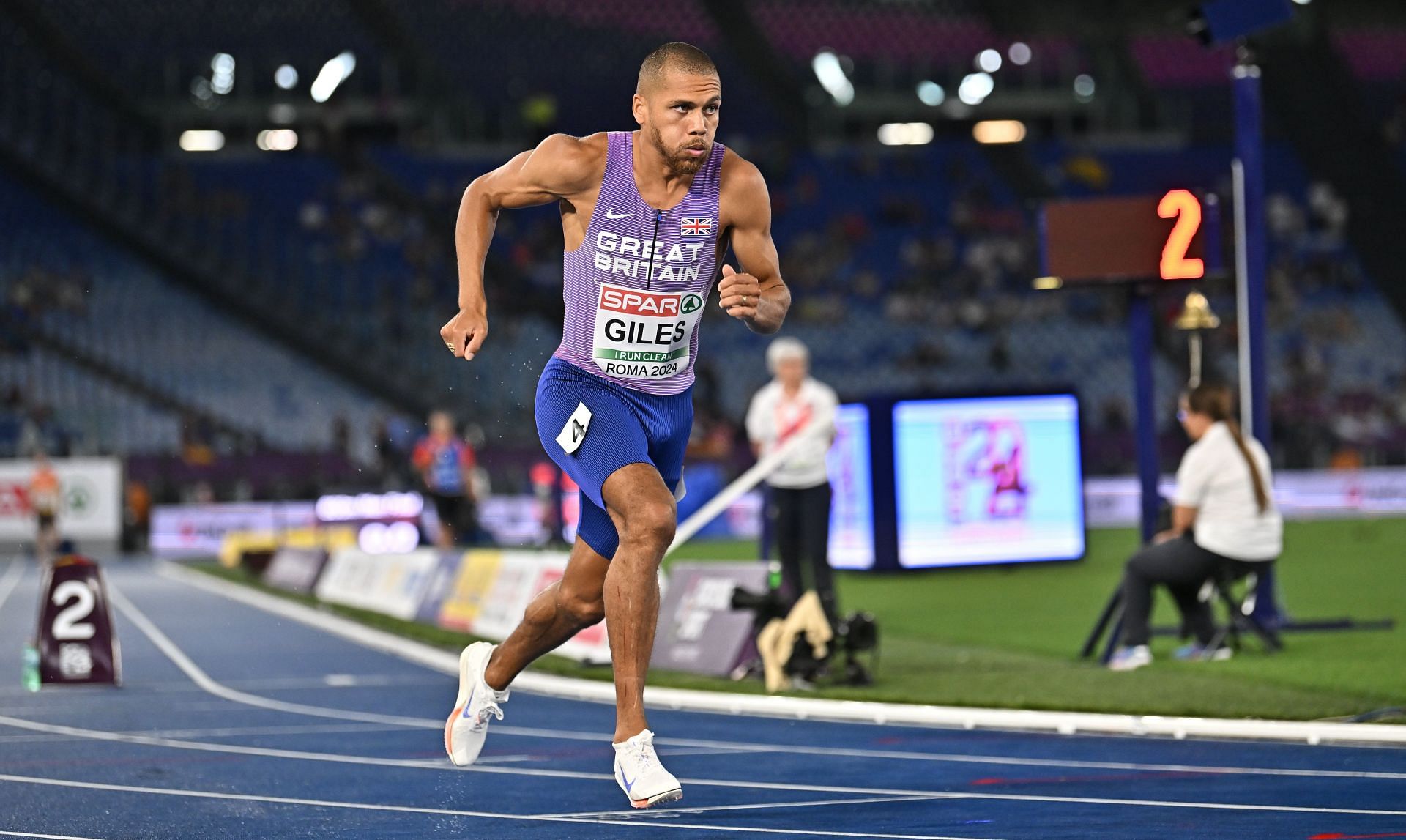 Elliot Giles competes in the 800m final during the 2024 European Athletics Championships at the Stadio Olimpico in Rome, Italy. (Photo via Getty Images)