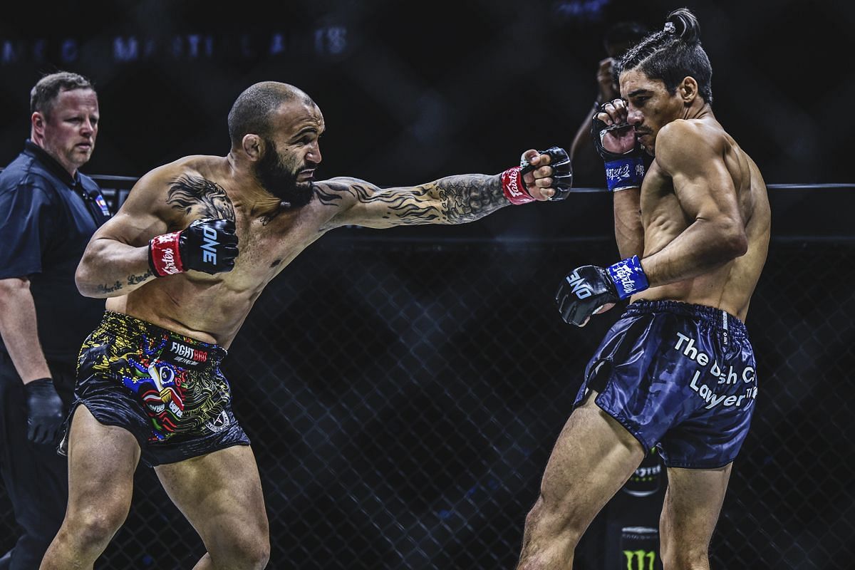 John Lineker knocked out Asa Ten Pow in his Muay Thai debut at ONE 168. [Photo via: ONE Championship]