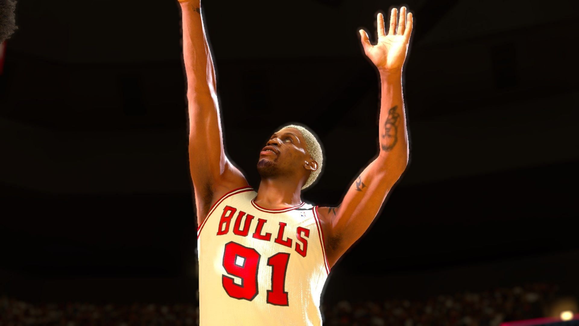 Chicago Bulls All-Time legend Dennis Rodman in action (Image via 2K Games)