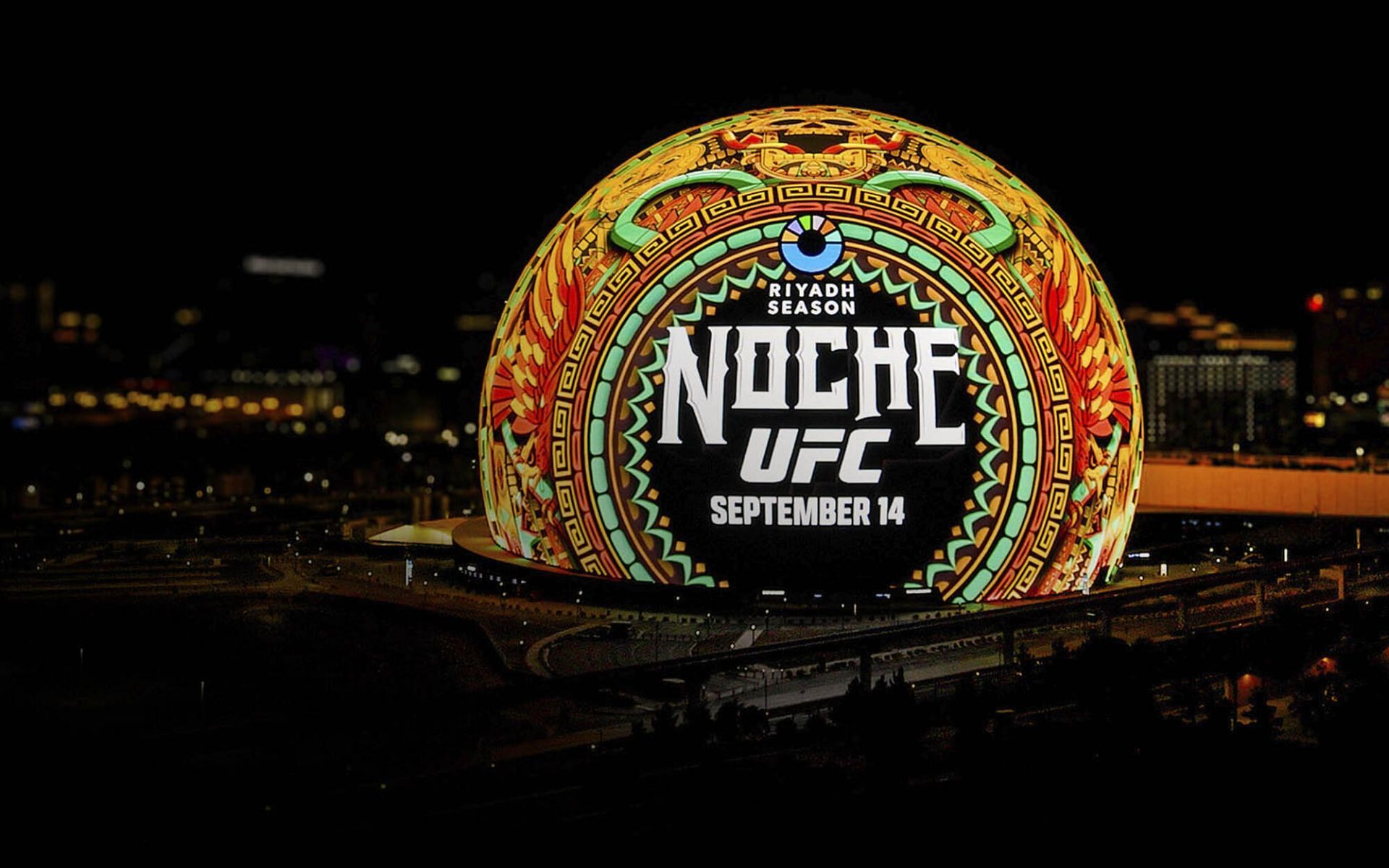 Noche UFC 306 will be the first combat sports event to be held at the Iconic Las Vegas Sphere. [Image courtesy: ufc.com]