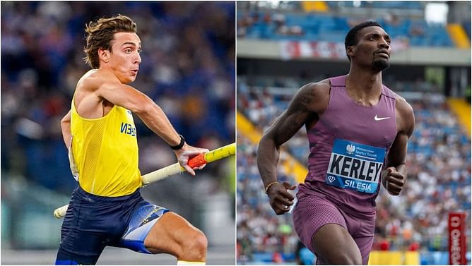 Watch: Mondo Duplantis and Fred Kerley run the 100m during training session ahead of Brussels Diamond League 2024 final