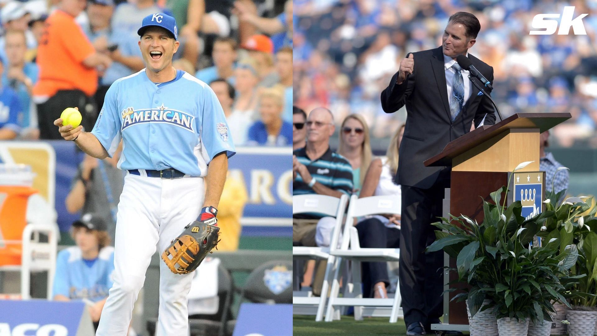 Royals great Mike Sweeney once reflected on his infamous dust-up with Tigers pitcher Jeff Weaver (Photo Source: IMAGN)