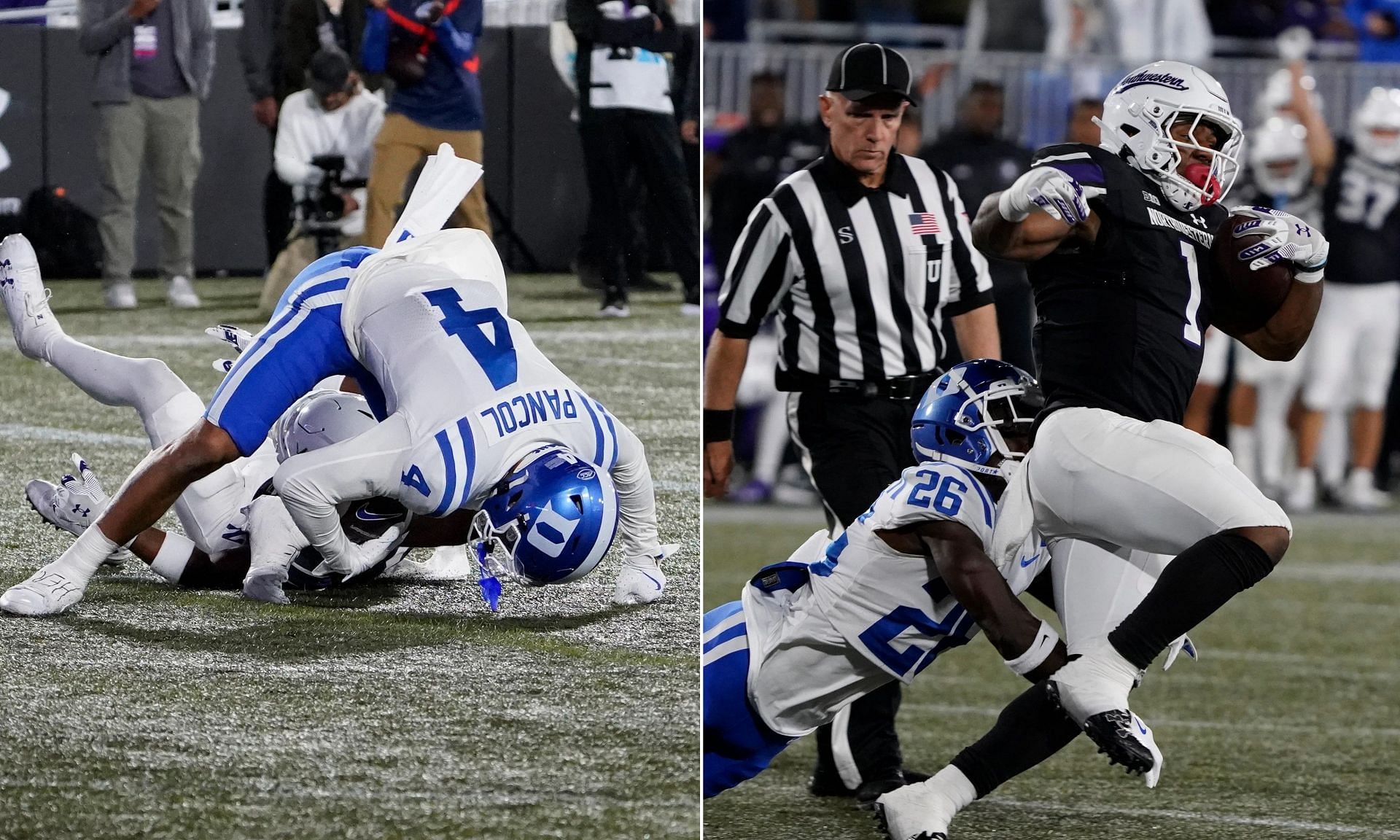 The Duke Blue Devils pulled off a thrilling 26-20 double-overtime victory against the Northwestern Wildcats. (Image credits: Imagn)