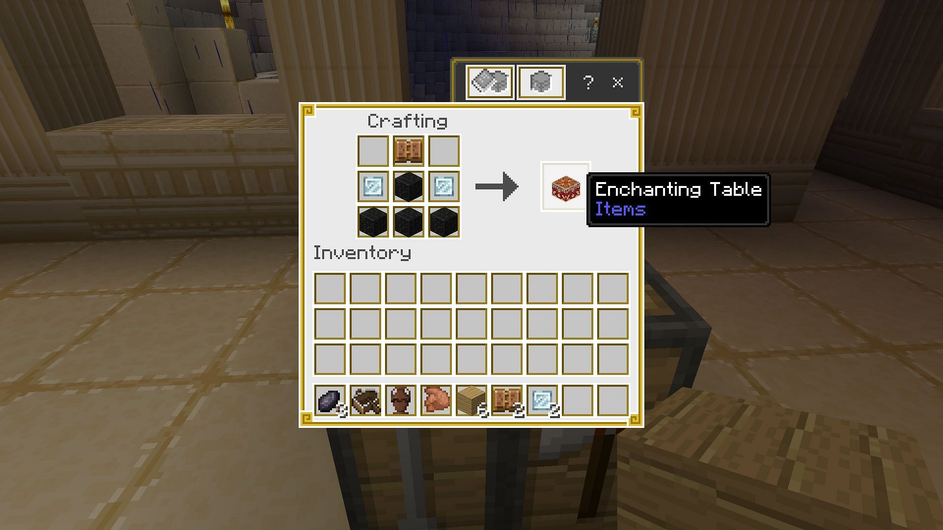 The Enchanting Table can be used to enchant tools and weapons (Image via Mojang Studios)