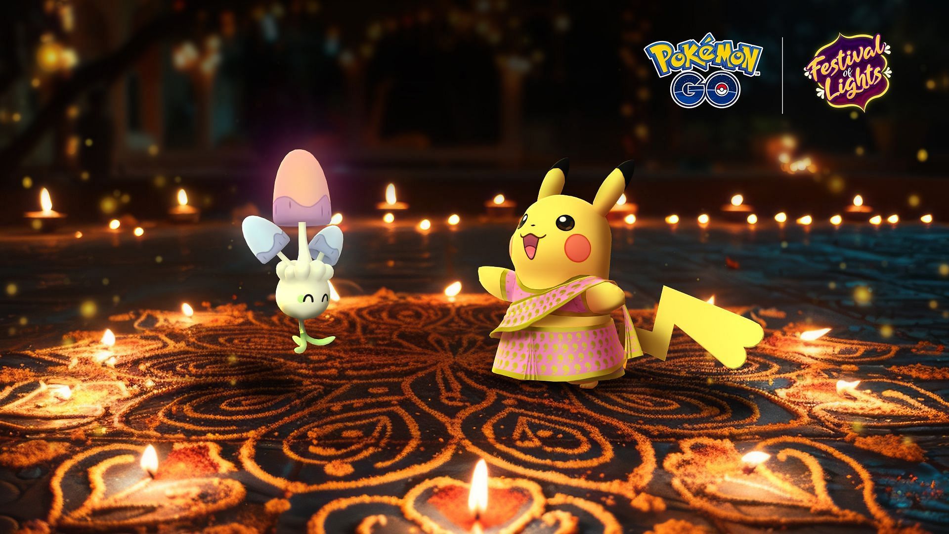 Pikachu in a saree is set to debut soon in Pokemon GO (Image via Niantic)