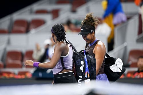 Coco Gauff and Naomi Osaka at the 2024 China Open (Image: Getty)