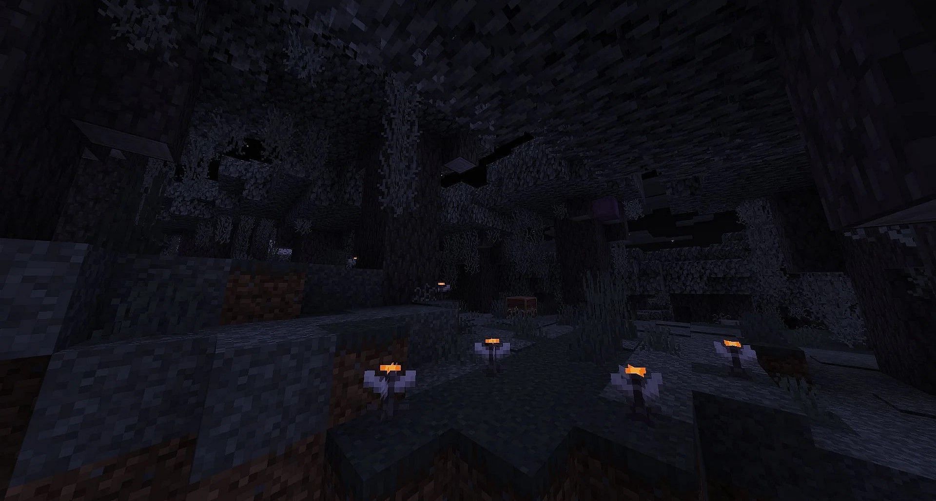 The eyeblossom in Minecraft can be found exclusively in the Pale Garden biome (Image via Mojang Studios)