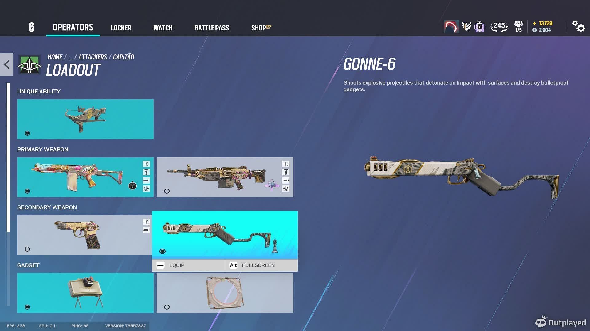 Gonne-6 is a great tool to have in Capitao loadout in Rainbow Six Siege (Image via Ubisoft)