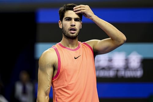 Carlos Alcaraz in action at the China Open (Image Source: Getty)