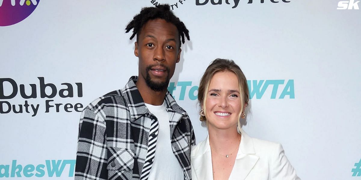 Gael Monfils, Elina Svitolina and their daughter Skai