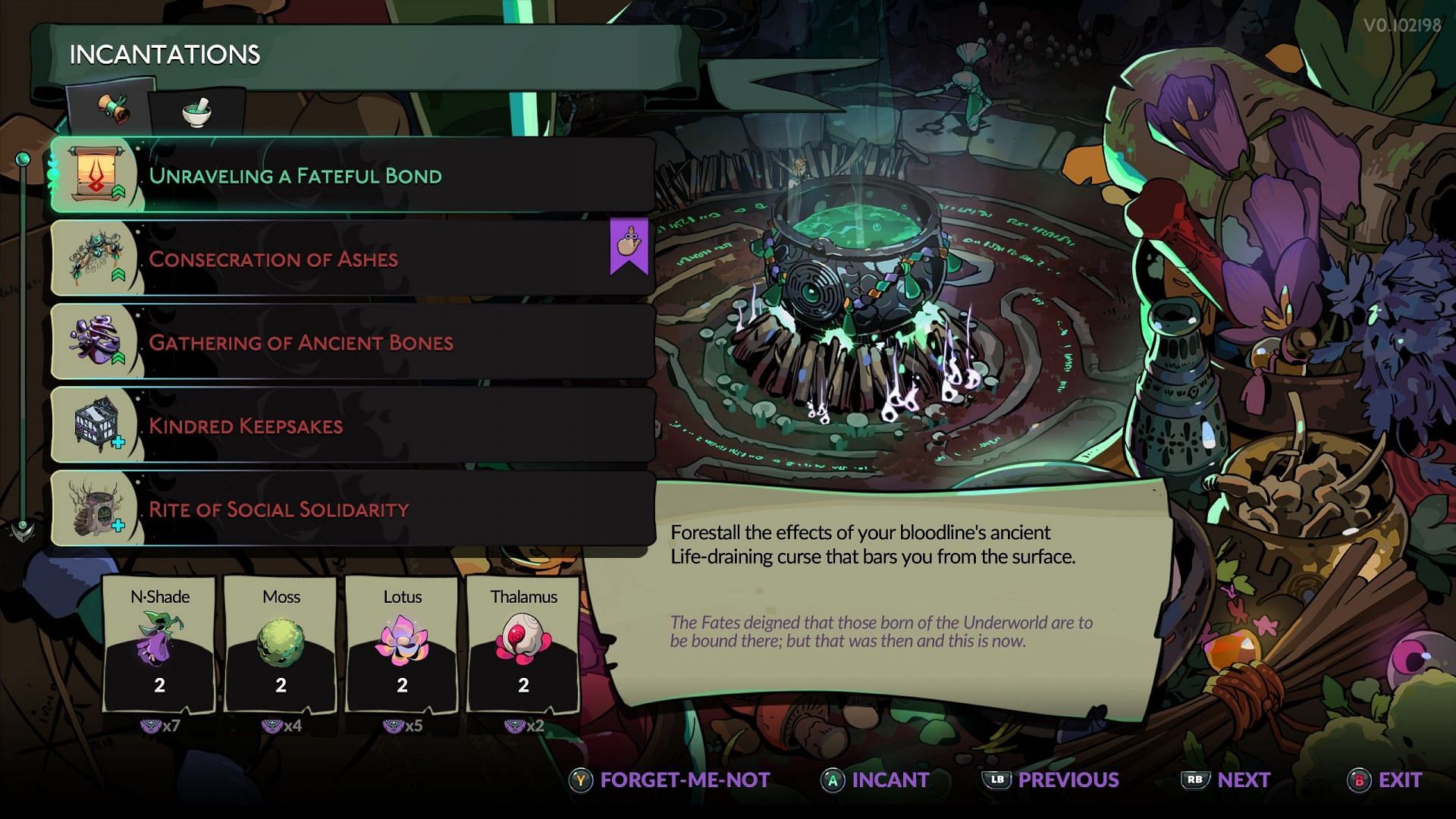 Uplift the life-sapping curse haunting Melinoe with this spell (Image via Supergiant Games)