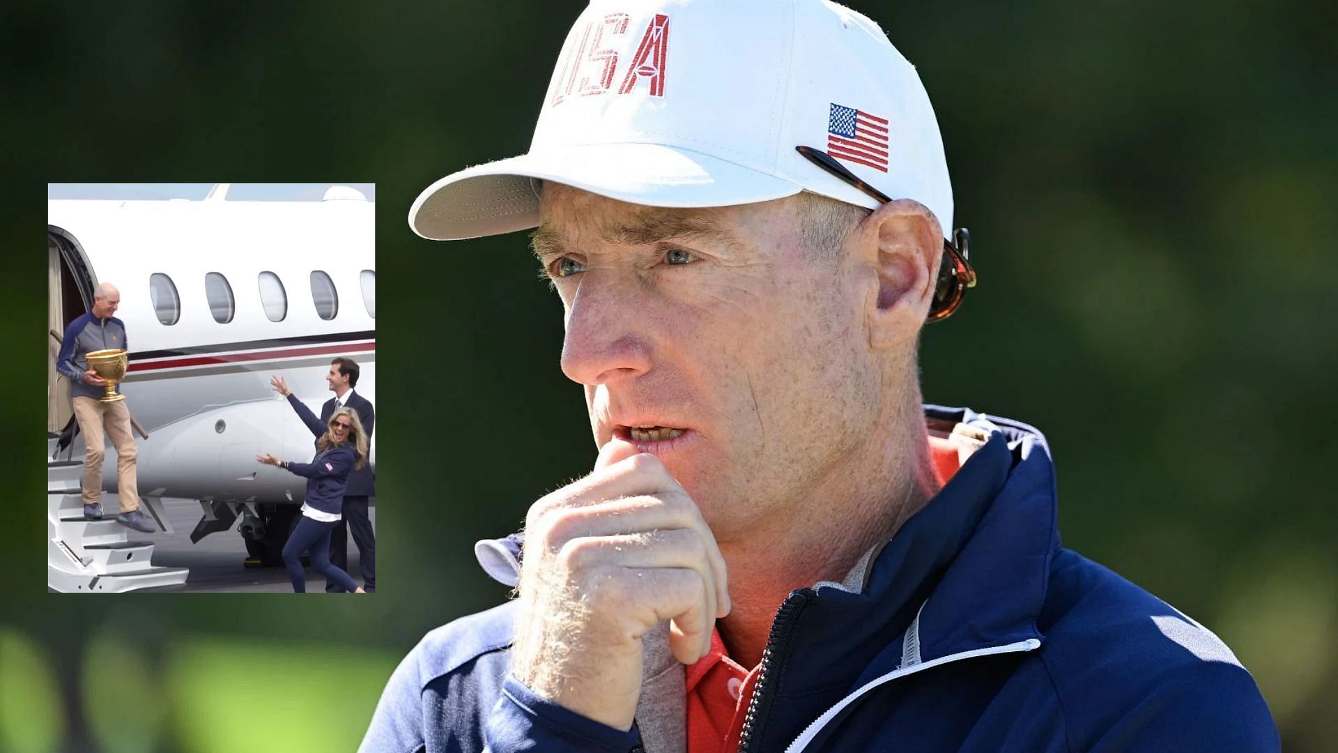 WATCH Jim Furyk arrives in Jacksonville with the Presidents Cup trophy