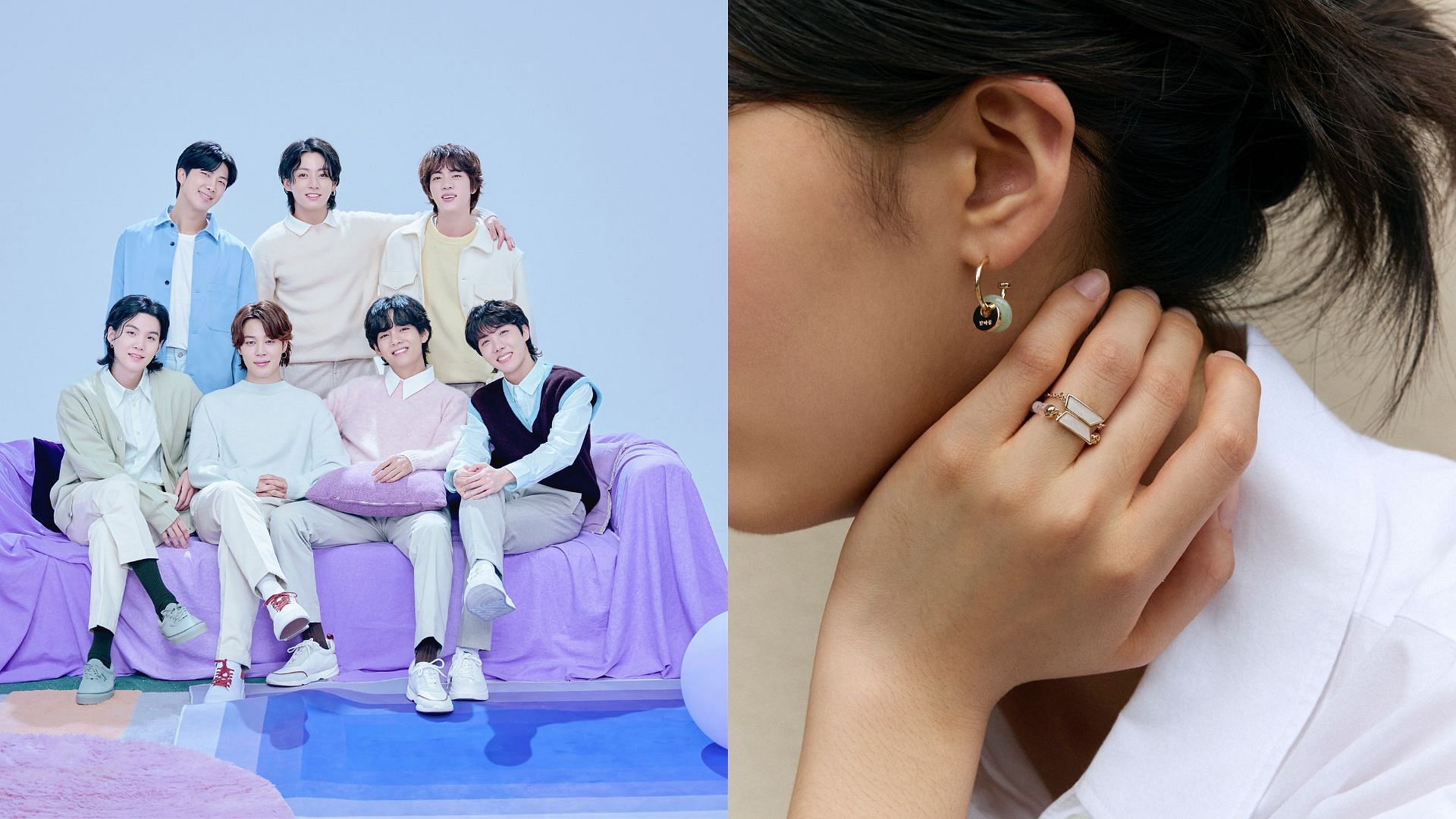 HYBE releases the BTS x MU:DS merch teaser featuring jewelry (Images Via Weverse, X/@hybe_merch) 