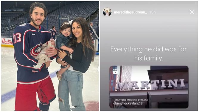 "Everything he did was for his family": Johnny Gaudreau's widow Meredith recalls late CBJ star playing hockey for his family members