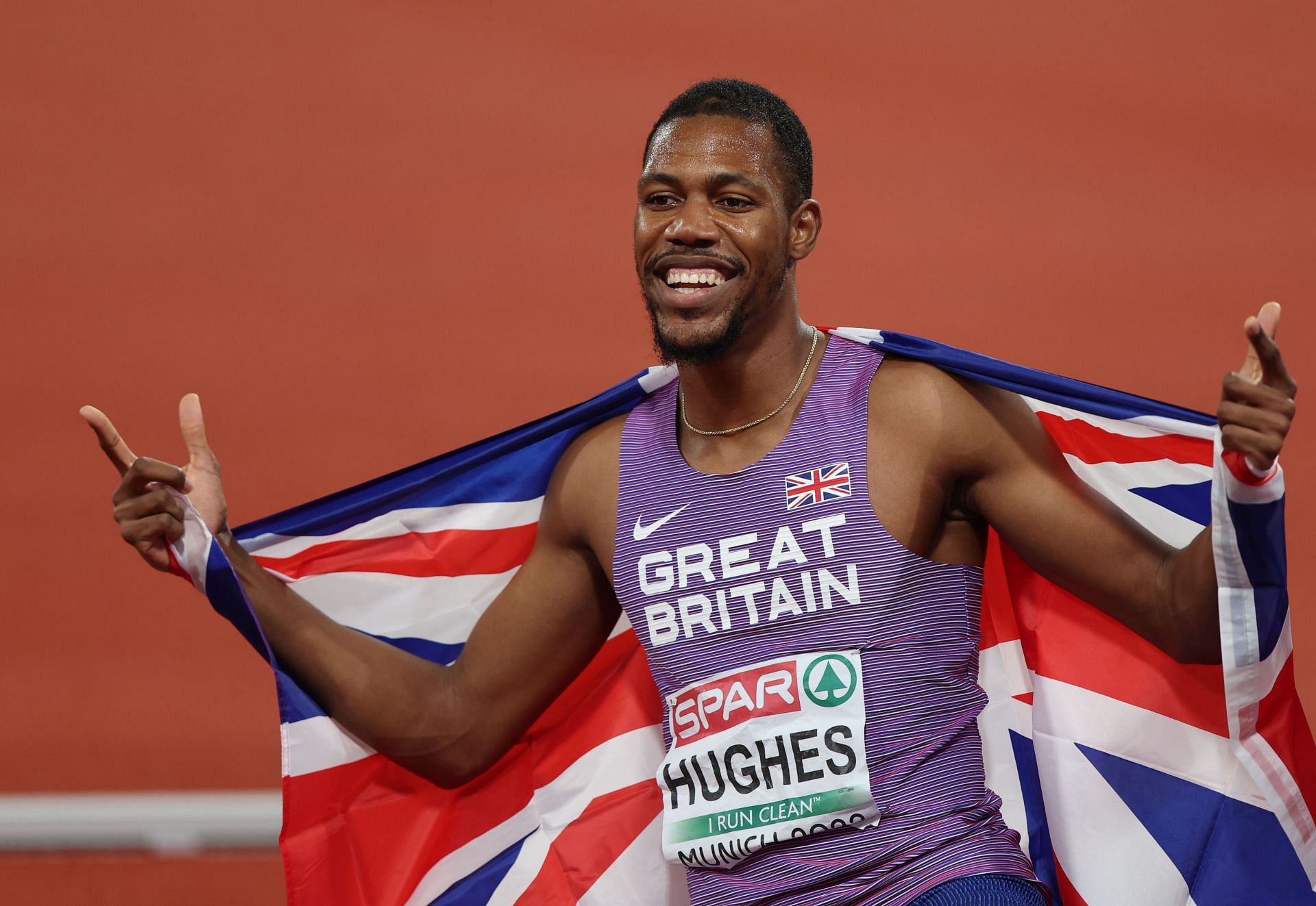 Zharnel Hughes at the European Championships Munich 2022. (Photo by Amin Mohammad Jamali/Getty Images)