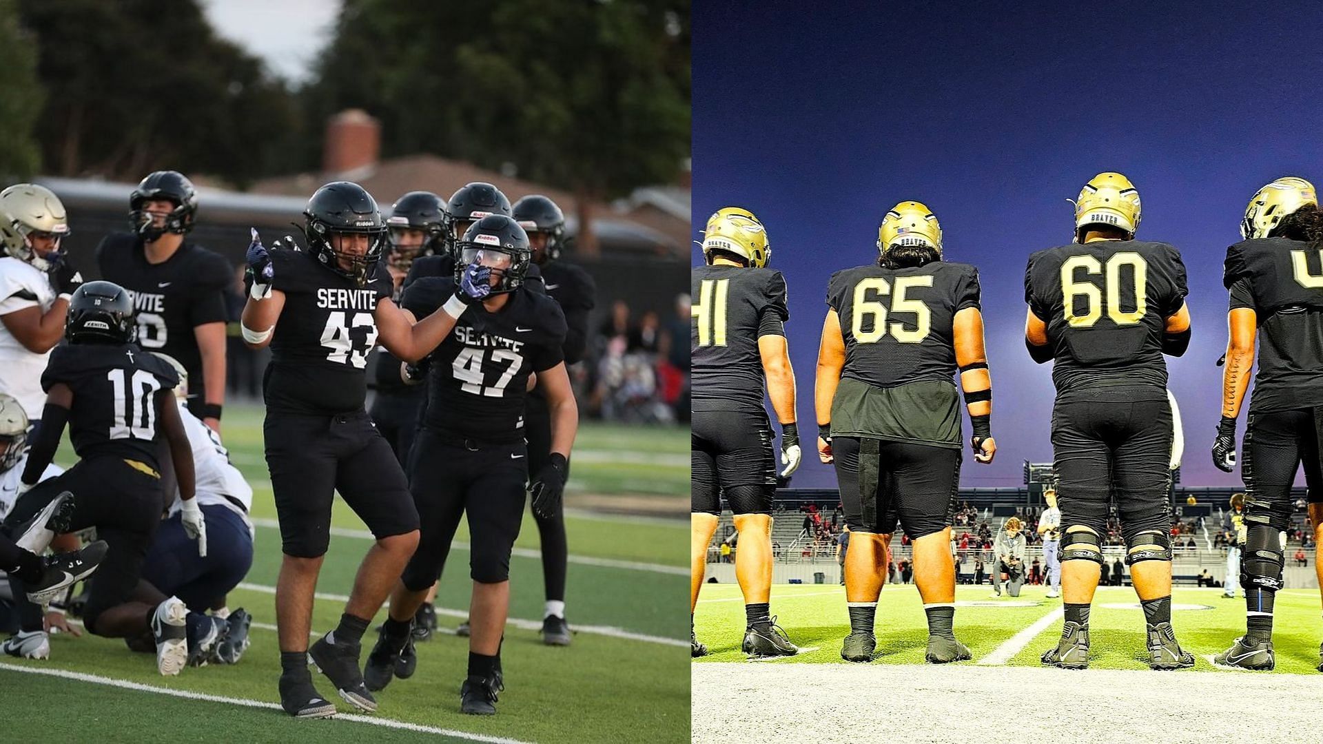 Servite High School will take on St. John Bosco on Friday (Images via Instagram/Servite Football and Bosco Football)