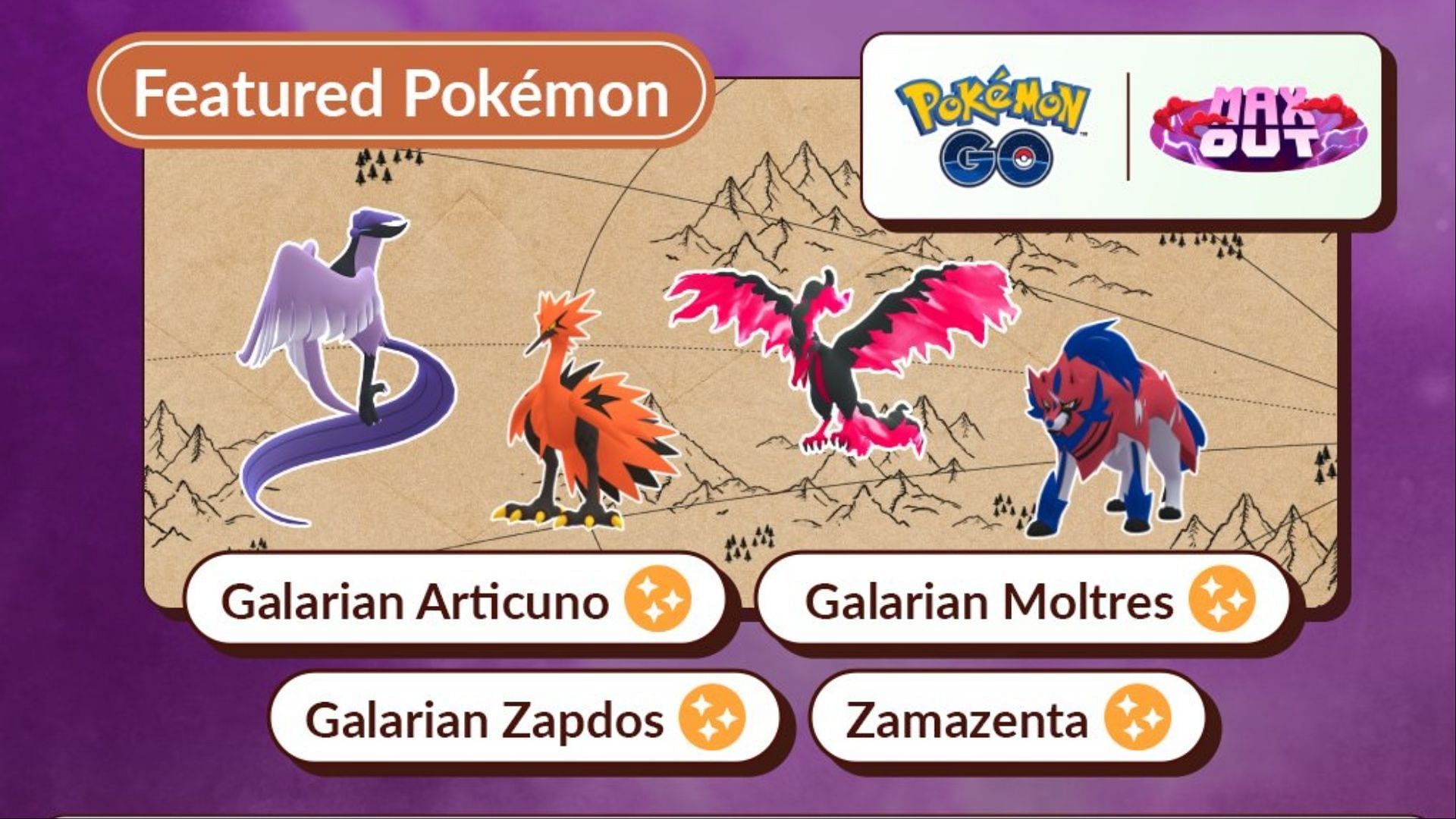 Galarian Legendary Birds and Zamazenta shiny debuts (Image via Niantic)