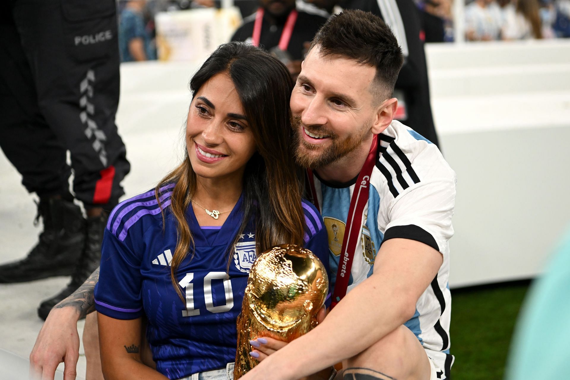 Antonela Roccuzzo and Lionel Messi