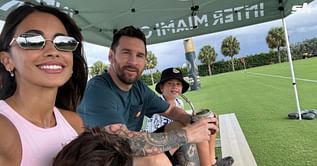 Lionel Messi and wife Antonela Roccuzzo watch son Thiago in Inter Miami U13s match after latest win over Toronto