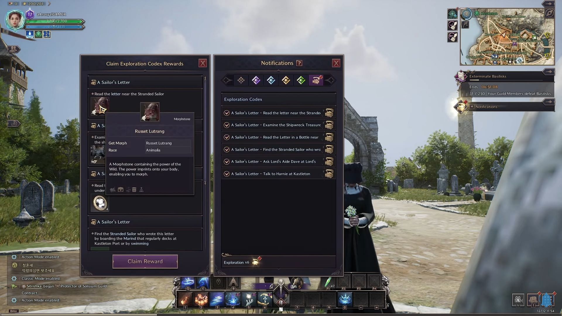 The Russet Lutrang morph is a reward for this quest (Image via NCSOFT, YouTube/@A asosyal Gamer)