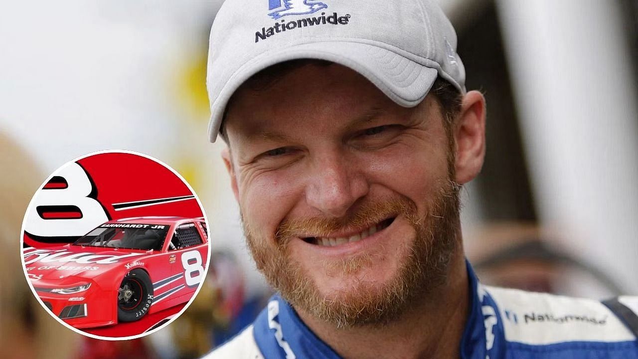 Dale Earnhardt Jr. (foreground). Credit: Imagn. Dale Earnhardt