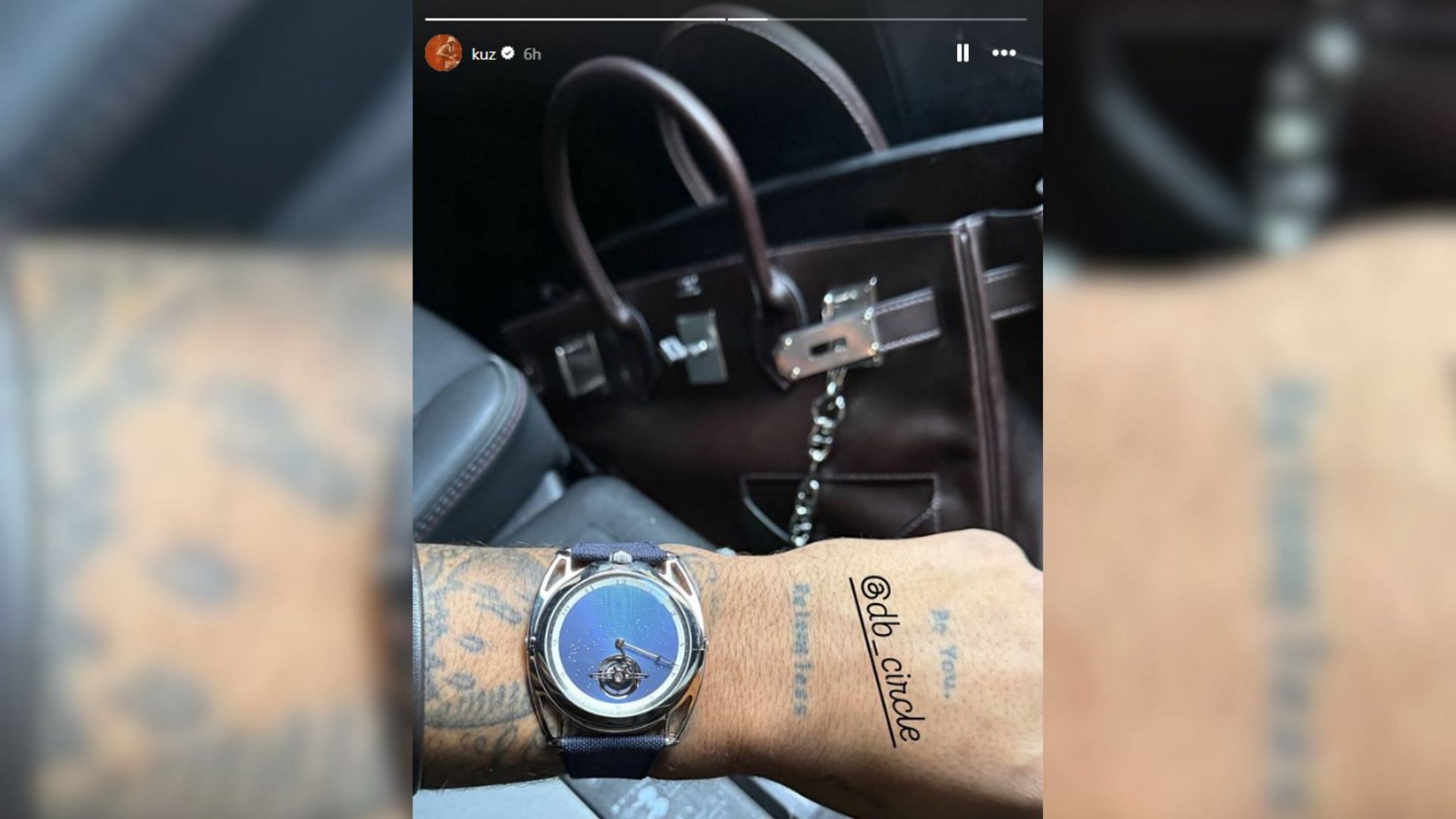 Kuzma shows off his De Bethune watch