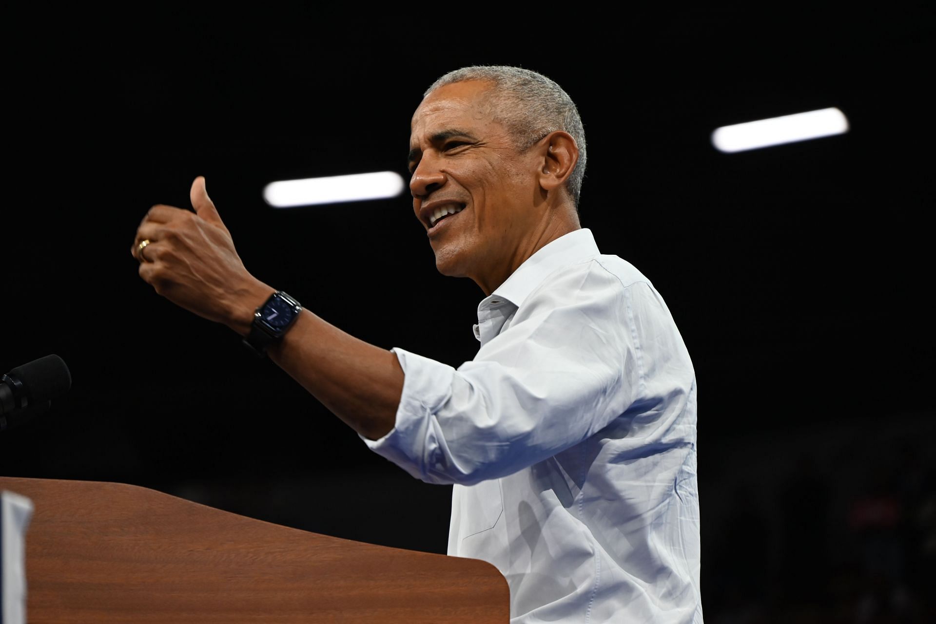 Former US President Barack Obama speaks in Wisconsin - Source: Getty