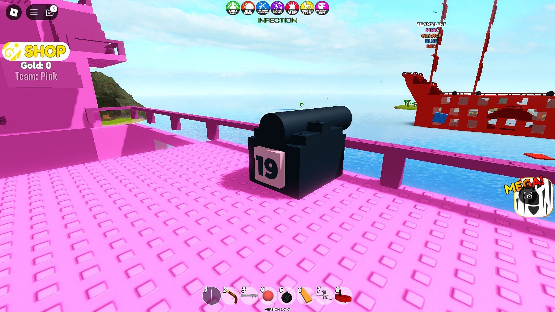 A cannon on cooldown (Image via Roblox)