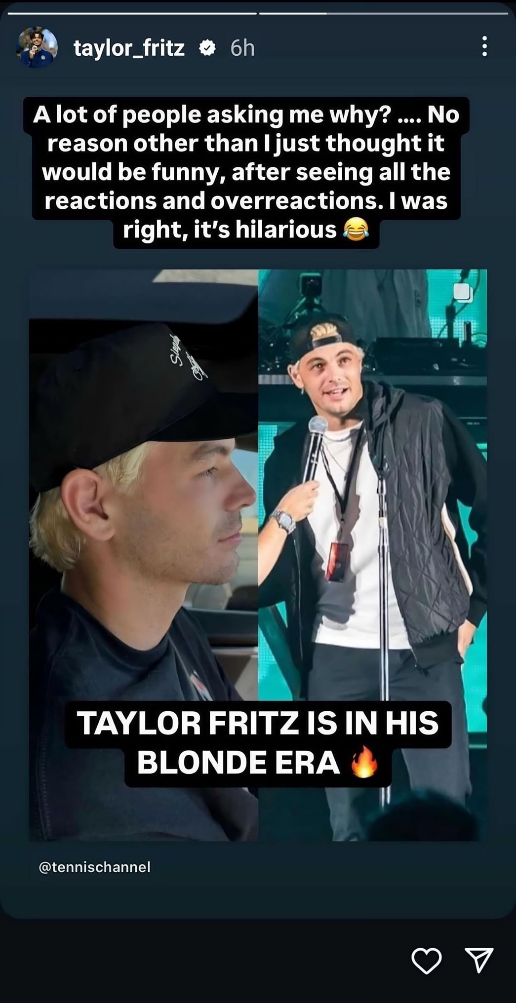 Taylor Fritz breaks silence on his blonde makeover; addresses fan frenzy