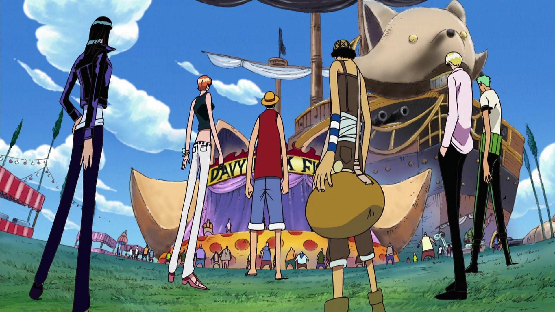 The Straw Hats in Long Ring Long Land (Image via Toei Animation)