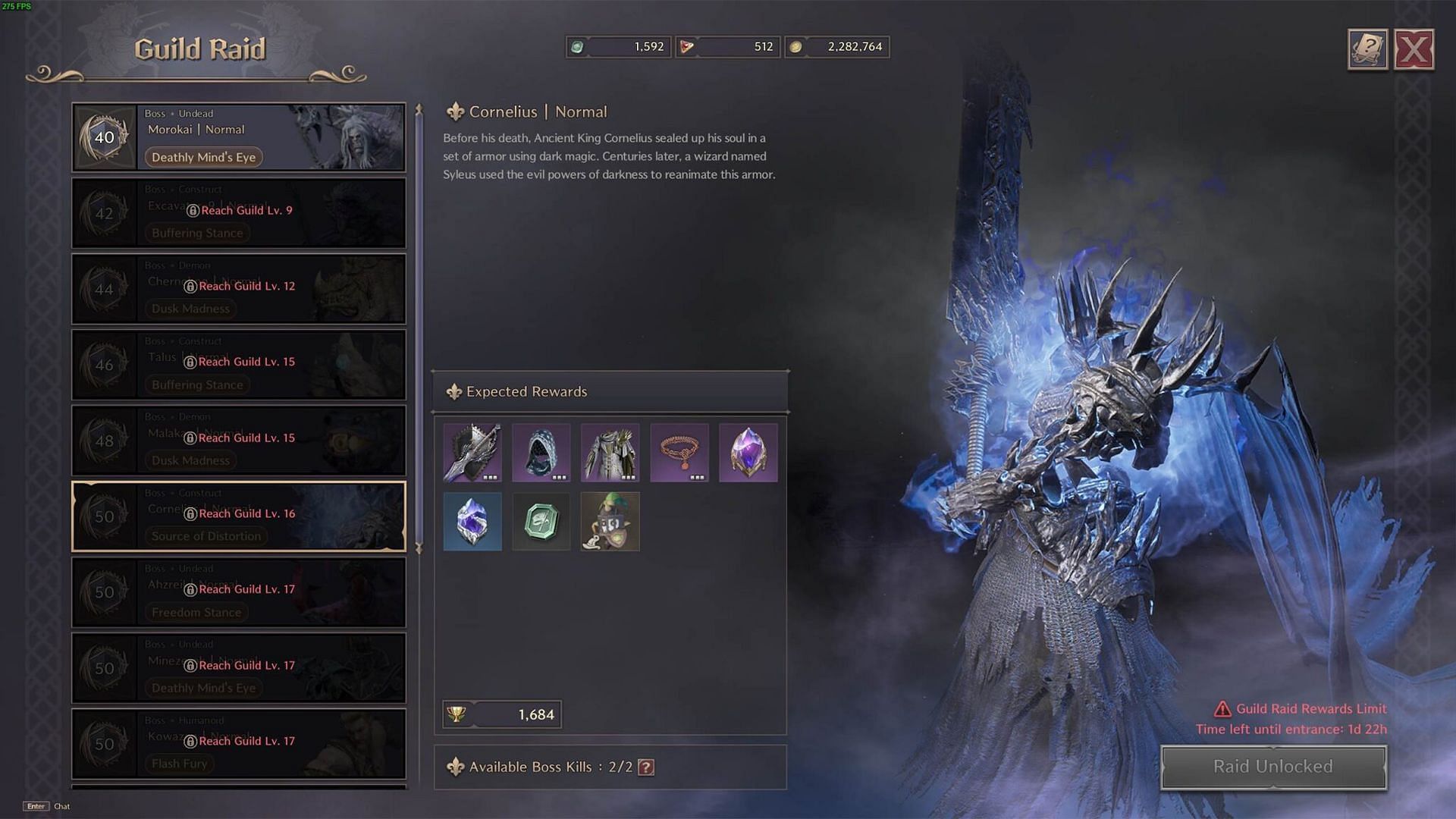 Throne and Liberty Cornelius Guild Raid tab (Image via NCSoft)