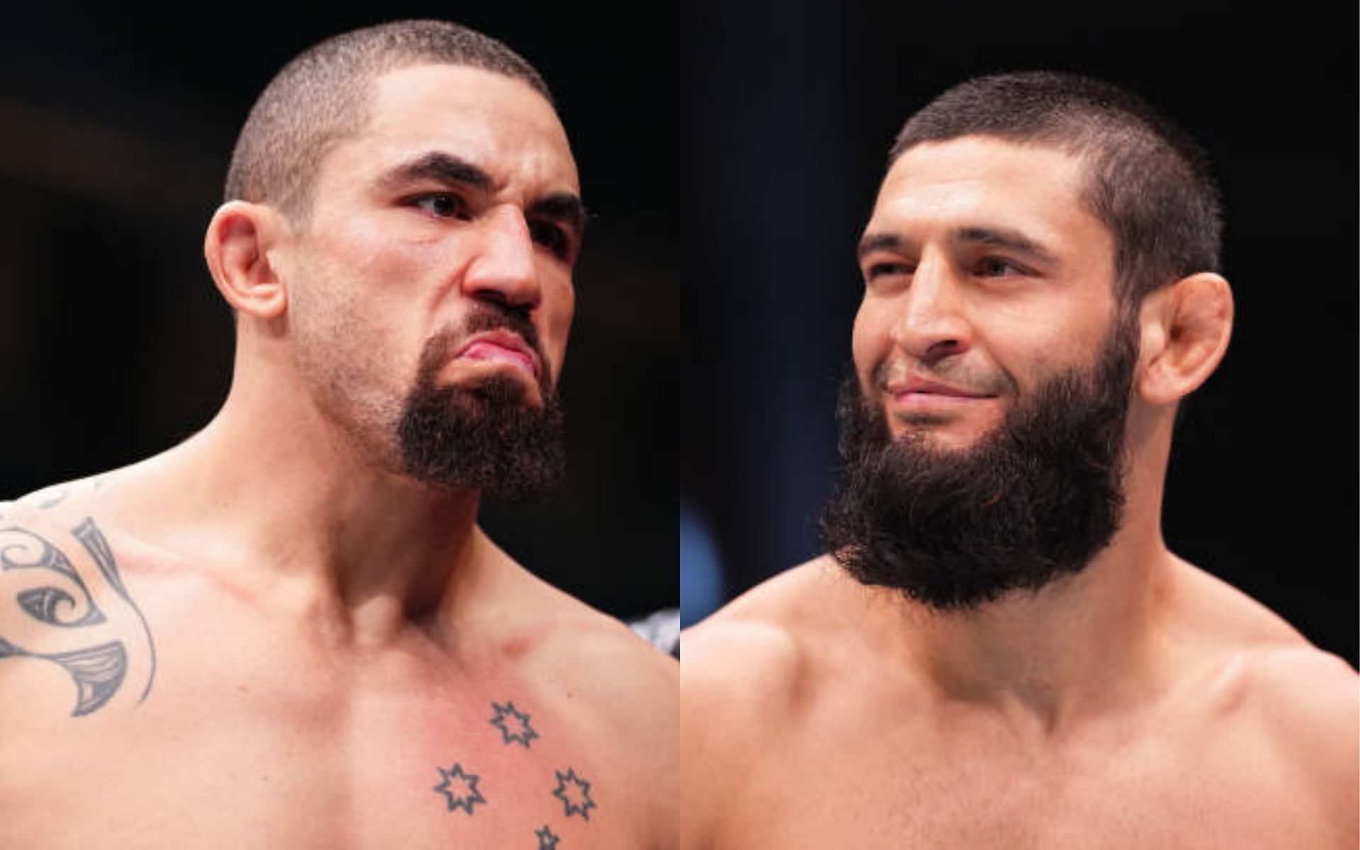 Robert Whittaker (left) weighs in on Khamzat Chimaev (right) matchup [Image credits: Getty Images]