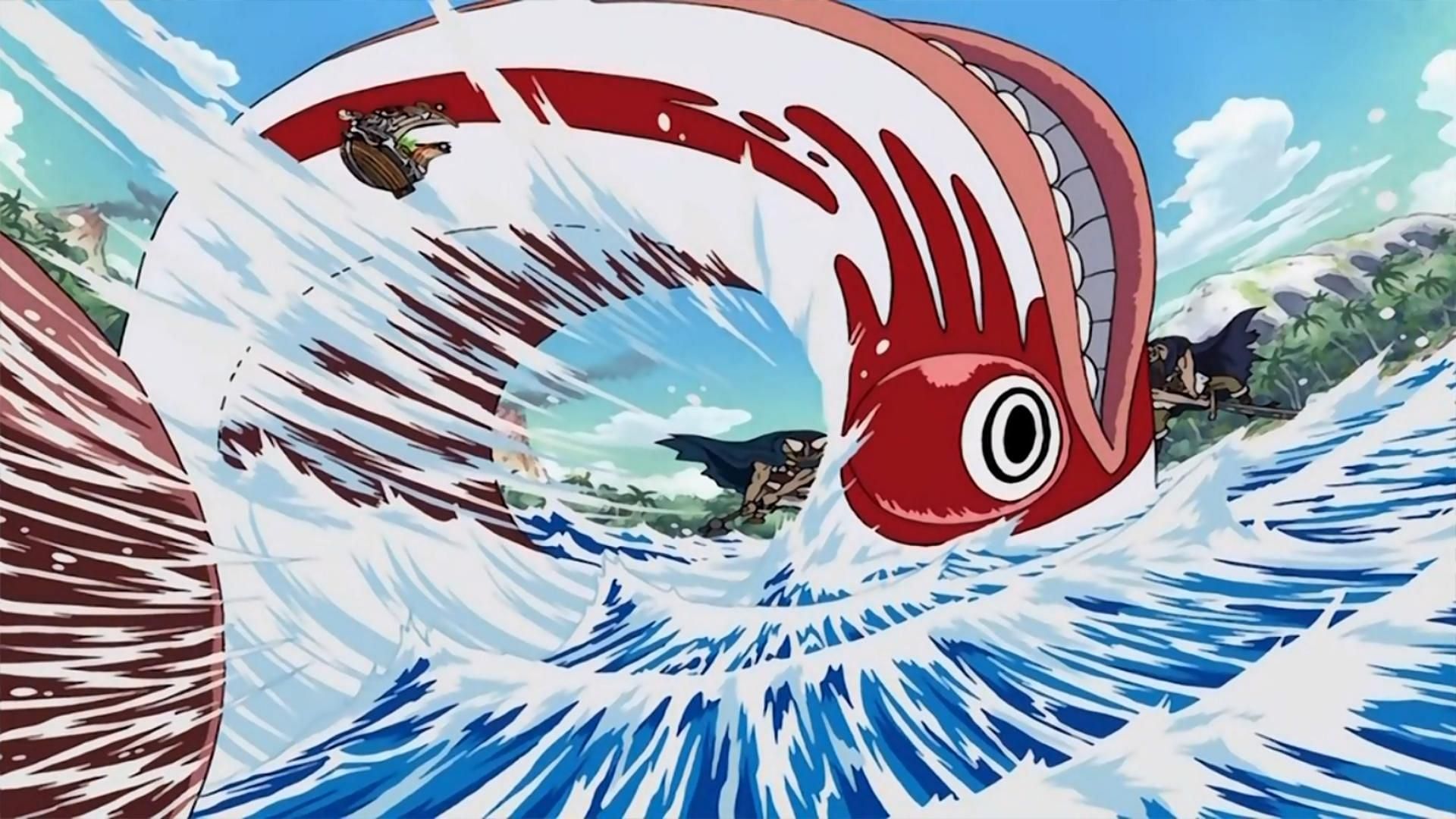 The &quot;Island Eater&quot; as seen in One Piece (Image via Toei Animation)