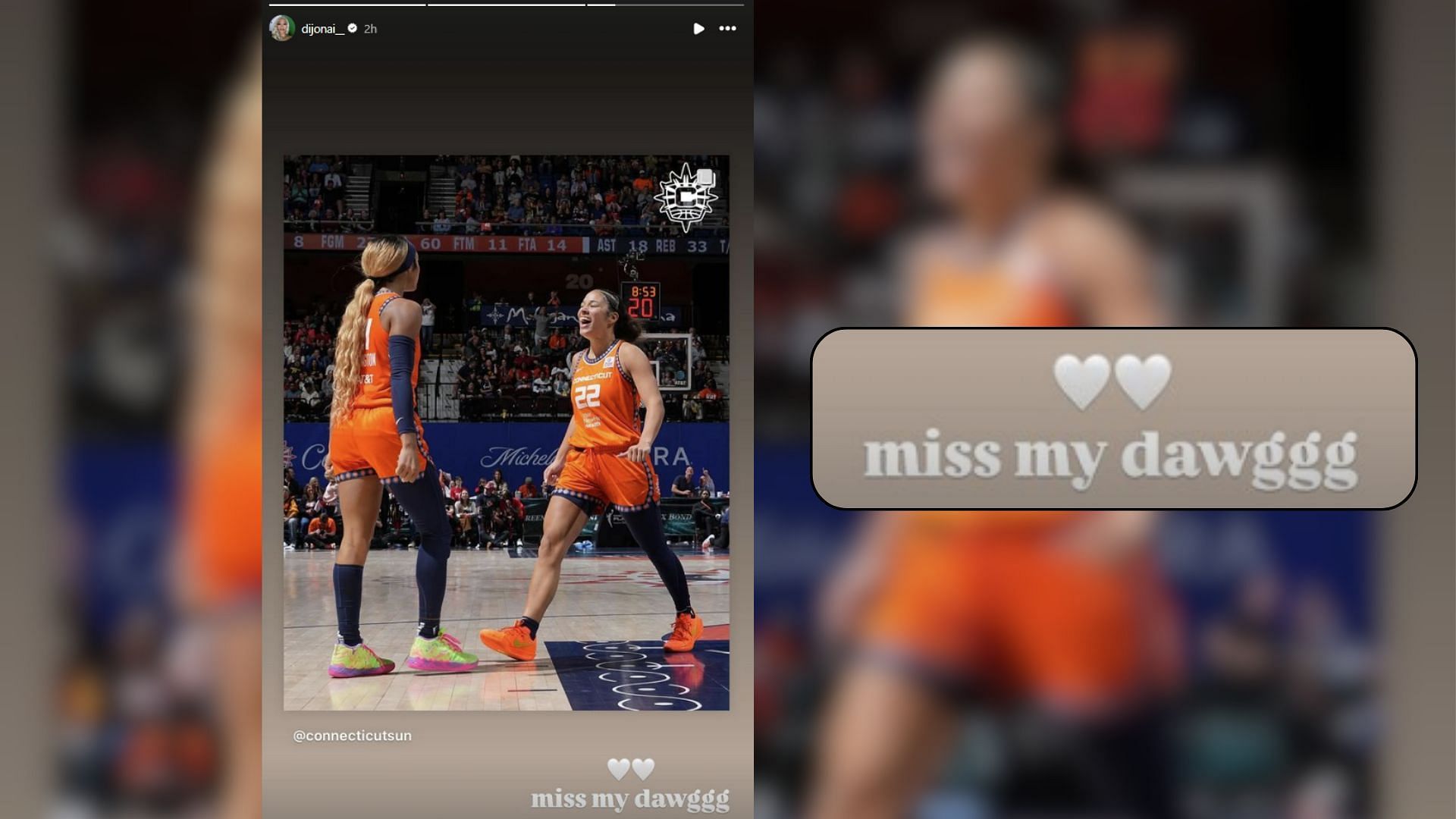 DiJonai Carrington drops 3-word reaction to Connecticut Sun&#039;s teammate Veronica Burton&#039;s &#039;best moments&#039;