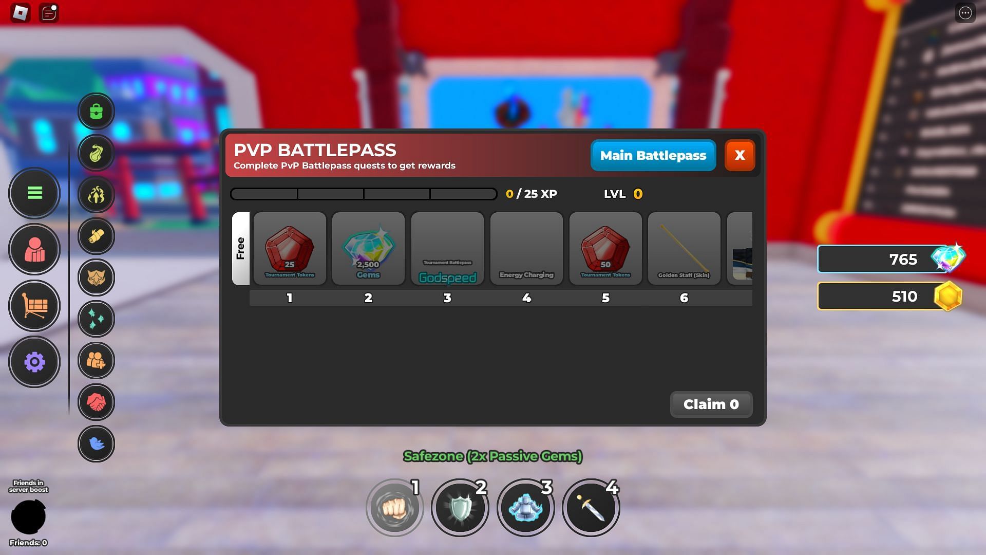 There are 15 levels in the battlepass that you can unlock (Image via Roblox)