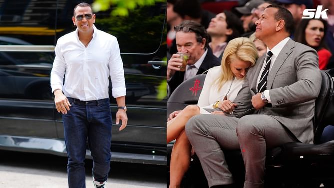 Alex Rodriguez and girlfriend Jaclyn Cordeiro cozy up by rooftop fireplace while relishing dreamy night skyline