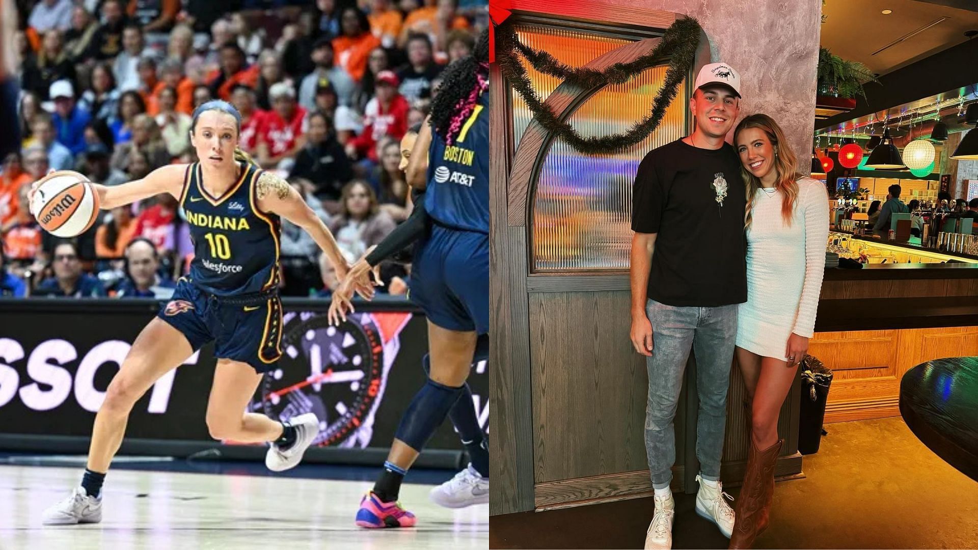 Indiana Fever guard Lexie Hull alongside boyfriend Will Matthiessen