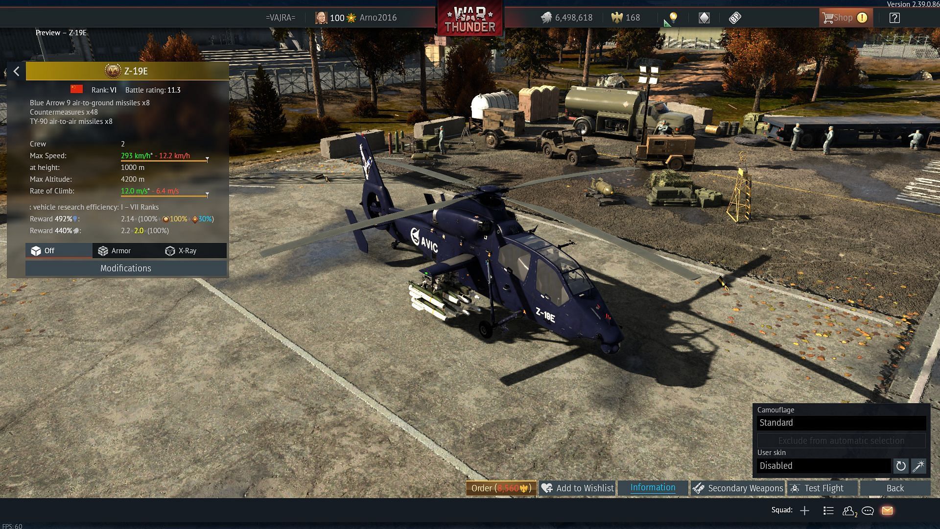 The Z-19E in War Thunder (Image via Gaijin Entertainment)