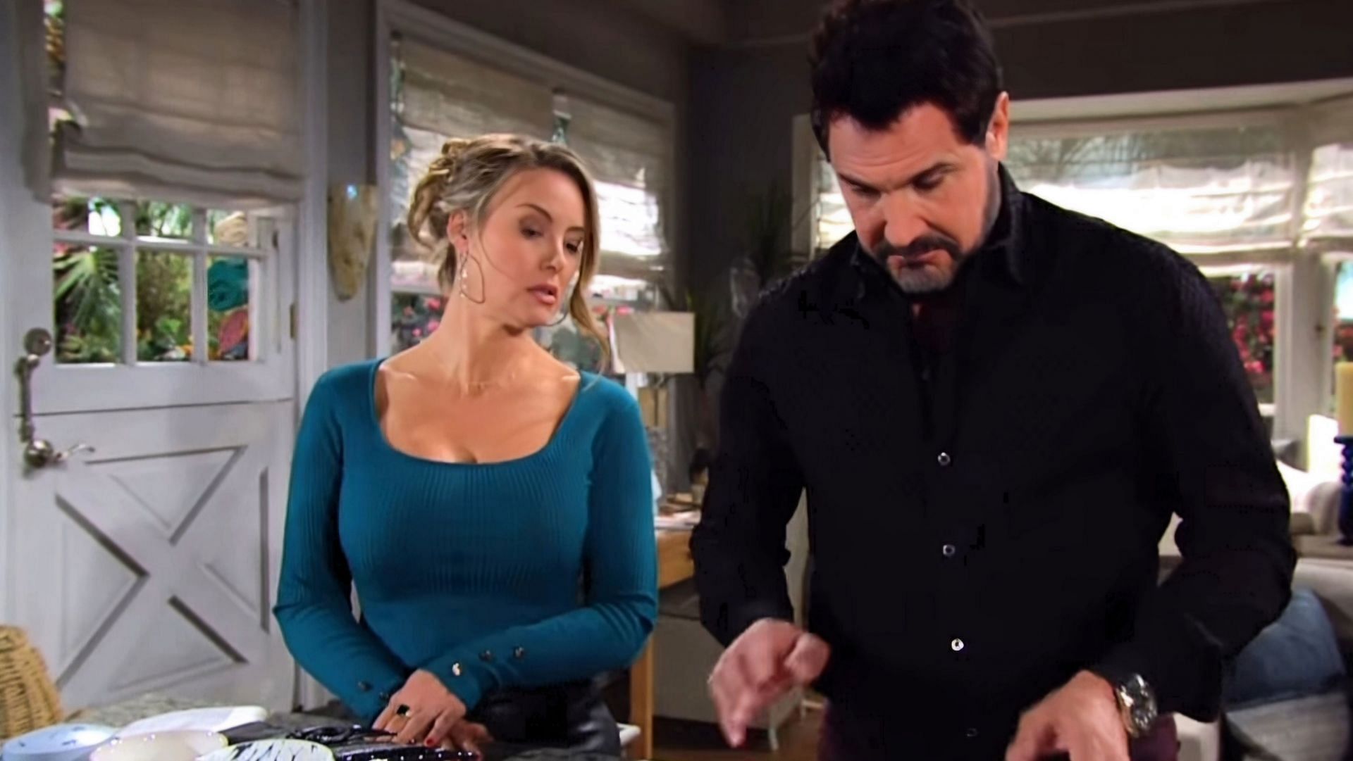 Kate Schettler and Don Diamont in a still from The Bold and the Beautiful (Image via @kateschettler/Instagram)